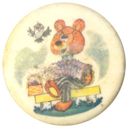 Значок Медведь с гармошкой