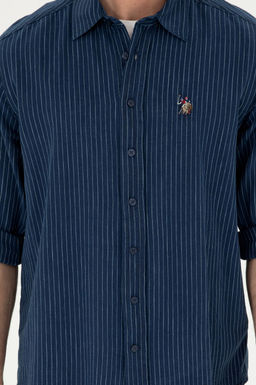 U. S. Polo Assn / Мужская темно-синяя джинсовая рубашка - U.s. polo assn фото 13