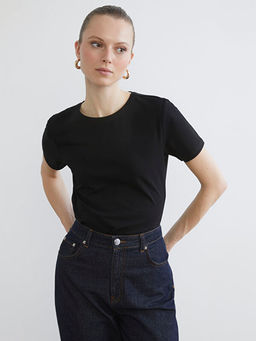 Bisiklet Yaka Kad?n Ti??rt