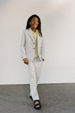 BLAZER TRAJE CON ALGOD?N Y LINO / Crudo - Zara фото 5