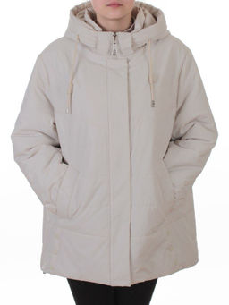 B-552 LT. BEIGE Куртка демисезонная женская (100 гр. холлофайбер)