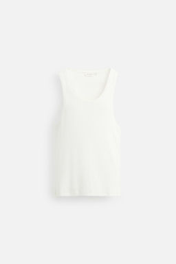 COTTON - HEMP RIBBED TANK TOP - Zara фото 15