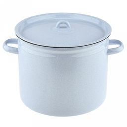 Татьяна Кастрюля эмалированная 9л, форма цилиндрическая, металлическая крышка, металлические ручки, белый рябчик (Россия) - Домашняя мода фото 4