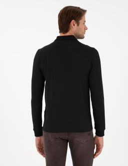 Siyah Regular Fit Sweatshirt - Pierre cardin фото 5