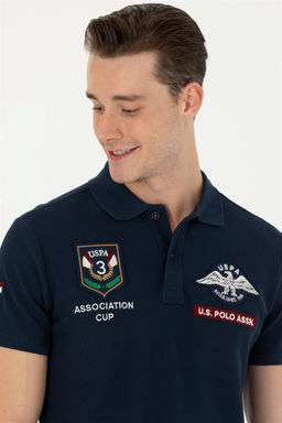 Мужская темно-синяя футболка с воротником-поло - U.s. polo assn фото 2