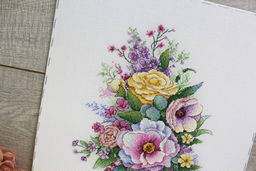 Набор для вышивания М.П.Студия А-040 Лиловая весна СК/Распродажа 25 х 20 см