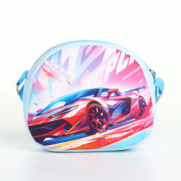 Сумка детская «Автомобиль», на молнии, голубая