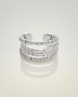 Кольцо с белым серебрением