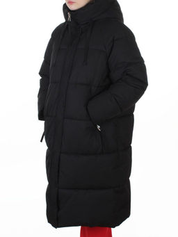 24-802 BLACK Пальто зимнее женское (200 гр. холлофайбер)