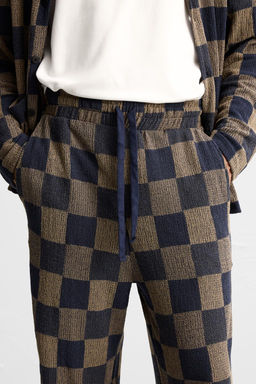 CHECK KNIT TROUSERS - Zara фото 5