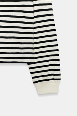 LONG SLEEVE STRIPED T-SHIRT - Zara фото 7