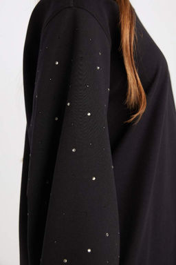 Туника-футболка с длинными рукавами стандартного кроя - Defacto фото 5