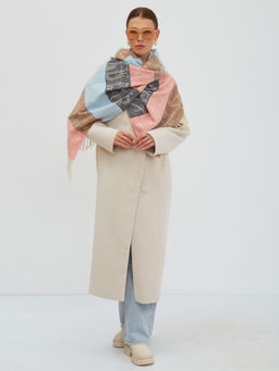 в составе  шерсть! теплый двусторонний палантин - Tantino фото 2