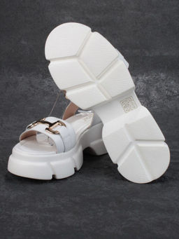 08-PEY186-1 WHITE Босоножки женские (натуральная кожа)
