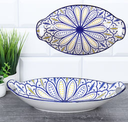 Блюдо с ручками овальное 27х15х5,5 см / ZY025 /уп 48/ - ГалеонТрейд фото 7