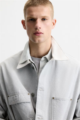 DENIM JACKET WITH CONTRAST COLLAR - LIMITED EDITION - Zara фото 6