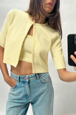 CROPPED KNIT CARDIGAN - Zara фото 2