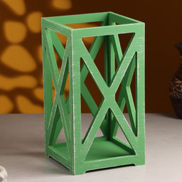 Кашпо деревянное 141426 см Фонарь Хай-тек Прованс, Зелёный