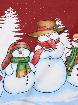 Дорожка Снеговики-озорники, ш.0.5м, хлопок-100%, 228гр/м.кв