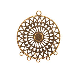Zlatka Филигранные элементы FDP-013 2.2 см круг с петлями 4 шт СК/Распродажа под золото