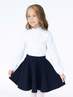Юбка детская темно-синяя 454 (122, 64)
