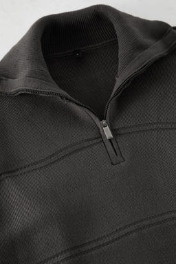 TRENDYOL MAN Fume Oversize Fermuarl? Yaka Duz Kazak TMNAW25KZ00080 - Trendyolmilla фото 2