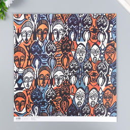 Цена за 5 шт. Бумага для скрапбукинга двусторонняя «Африка», плотность 180 г, 30.5×32 см