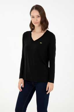 Женский черный свитшот Неожиданная скидка в корзине - U.s. polo assn фото 3