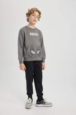 Толстовка с круглым вырезом для мальчиков Marvel Spiderman - Defacto фото 2