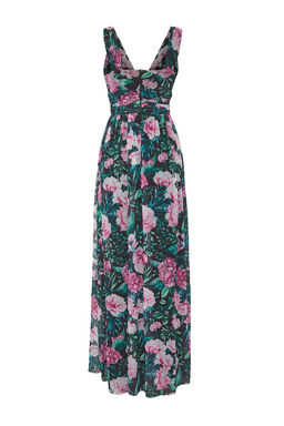 TRENDYOLMILLA Yag Yesili A-Kesim V Yaka Orme Uzun S?k Abiye Elbise TPRSS25AE00096  фото 6