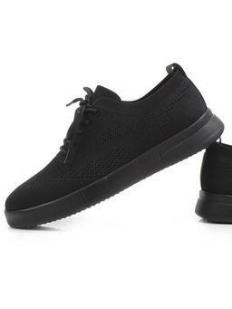 05-9074-1H BLACK Полуботинки летние мужские (текстиль)