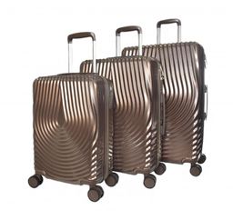 Набор из 3 чемоданов, композит, 77062 Коричневый