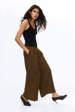 Pantal?n tobillero en mezcla de lino - H&m фото 5