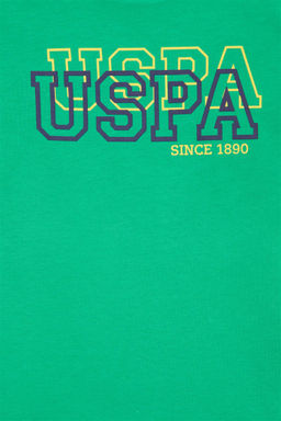 Детская зеленая футболка с круглым вырезом Неожиданная скидка в корзине - U.s. polo assn фото 3