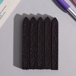 Цена за 5 шт. Сургуч для печати стержень «Тёмное бордо», перламутр, 1.1×1.1×9 см