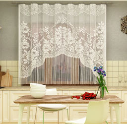 7С948-Г50 ЗАНАВЕСКА ДЛЯ КУХНИ белый 1.62*1.69м