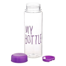 Бутылка для воды My bottle, 500 мл, 19.5×6 см, чехол в комплекте, фиолетовая
