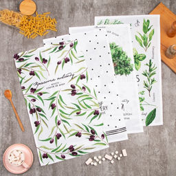 Набор кухонных полотенец Доляна Красота повсюду, 35х60см-4шт, 100% хлопок