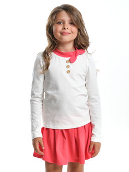 Лонгслив для девочки UD 4175 касар/коралловый