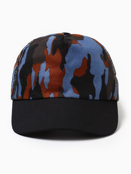 Цена за 3 шт. Кепка для мальчика MINAKU Камуфляж, чёрно-синяя, размер 44-46 (6-12 мес.)  фото 2