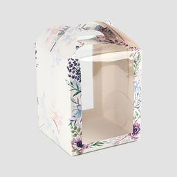 Цена за 5 шт. Коробка под маленький торт, кондитерская упаковка, Венок, 15 х 15 х 18 см