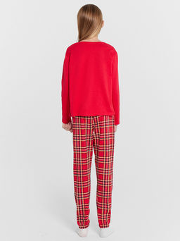 Пижама для девочек красная с принтом - Mark formelle фото 3