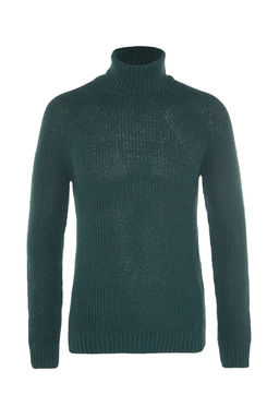 Trendyolmilla Man Ekru Slim Fit Yunlu Bal?kc? Yaka Reglan Kol Basic Triko Kazak TMNAW21KZ0404 фото 14