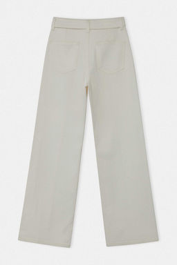 Beyaz Kemer Detayl? Normal Bel Wide Leg Jeans TWOSS26JE00277 - Trendyolmilla фото 7