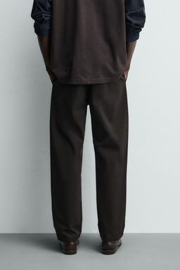 RELAXED FIT PLEATED TROUSERS - Zara фото 20