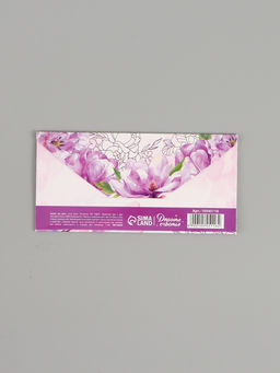 Цена за 10 шт. Конверт для денег Поздравляю, нежные цветы, двусторонний, 16,5 x 8 см