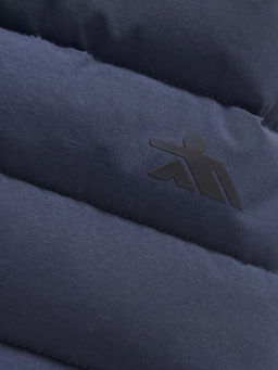 Куртка мужская стёганая с капюшоном с графеновой подкладкой темно-синего цвета 9623_1TS