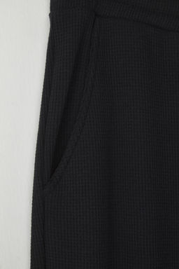 TRENDYOL MAN Siyah Wide Leg/Genis Kesim Waffle Dokulu Esofman Alt? Pantolon TMNSS25EA00000 - Trendyolmilla фото 6