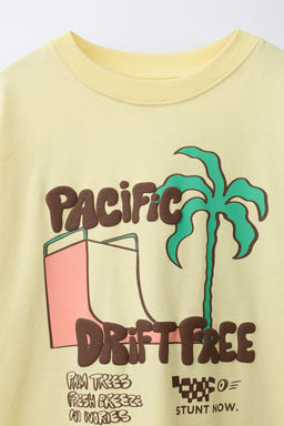 CAMISETA ESTAMPADO RELIEVE / Amarillo - Zara фото 3