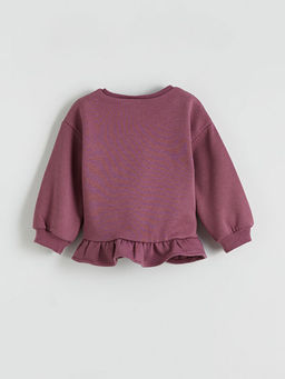 Bisiklet Yaka Fiyonk Detayl? K?z ?ocuk Sweatshirt